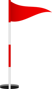 Red golf flag